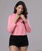 Long Sleeve Pink Hoodie Tshirt